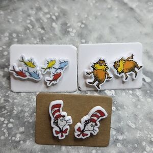 Dr. Seuss Colorful Character Earrings Set